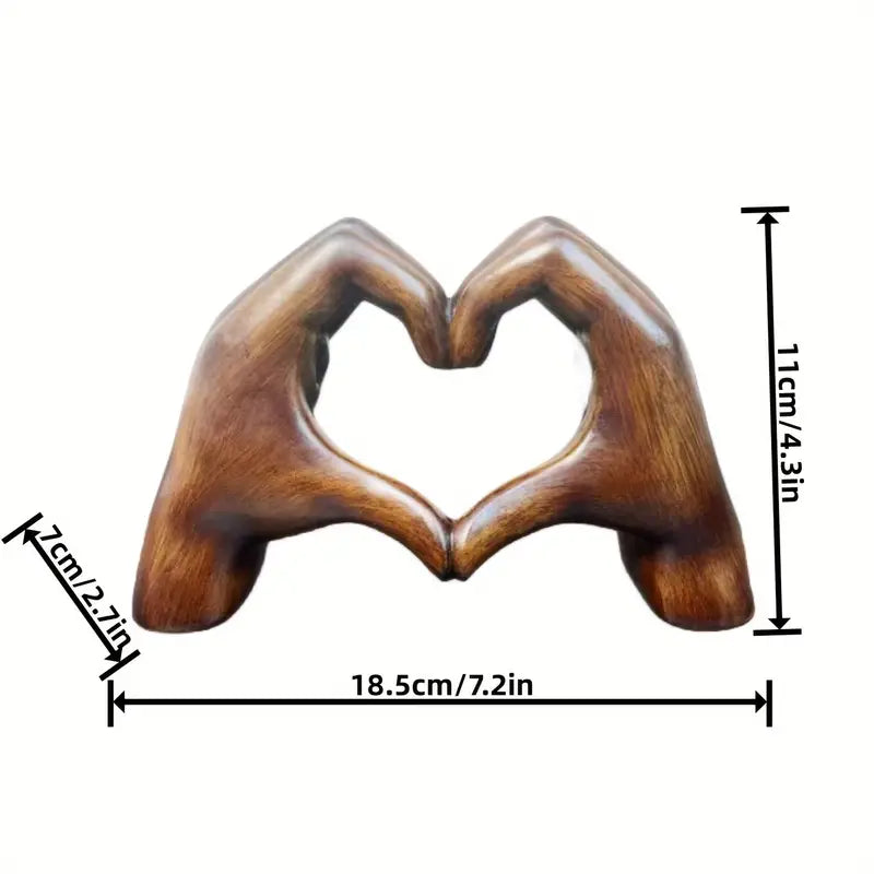 WoodLove Heart Statua | Żywica, Symbol Miłości 4