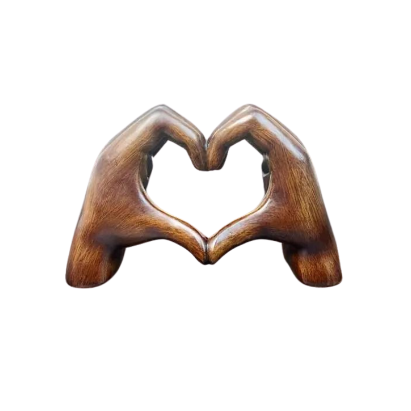 WoodLove Heart Statua | Żywica, Symbol Miłości 5