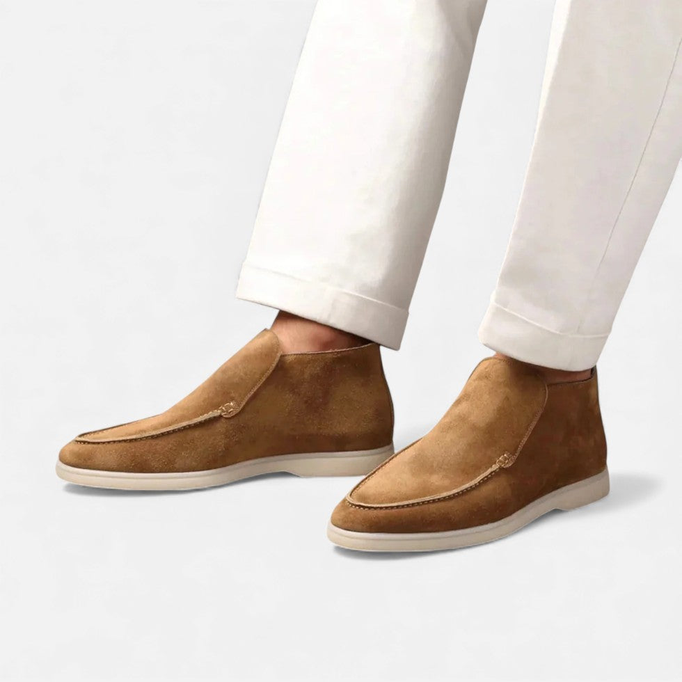 Zamszowe Buty Męskie | Miękka Cholewka, Casual Elegancja 0
